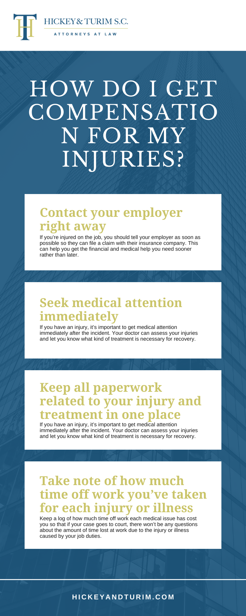 How Do I Get Compensation For My Injuries Infographic