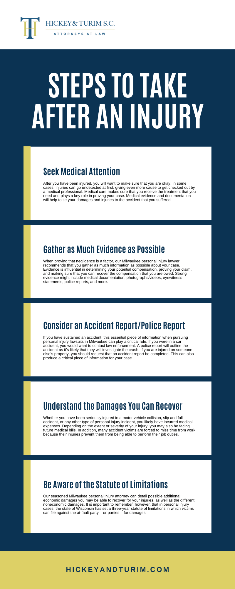 Steps To Take After An Injury Infographic
